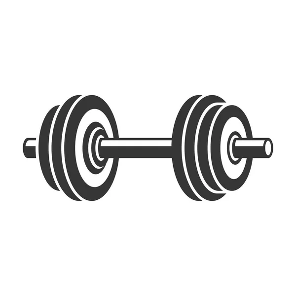 Icon Dumbbell pe fundal alb. Vector — Vector de stoc