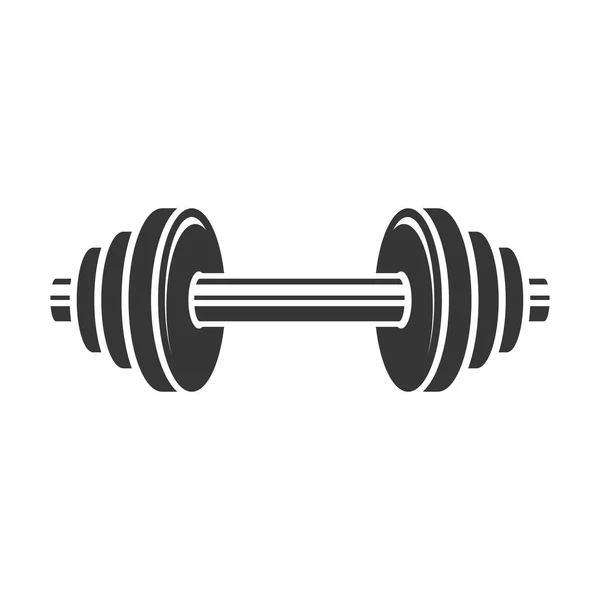 Icon Dumbbell pe fundal alb. Vector — Vector de stoc