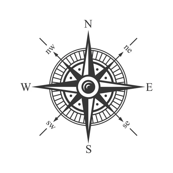 Wind Rose Compass em fundo branco. Vetor — Vetor de Stock