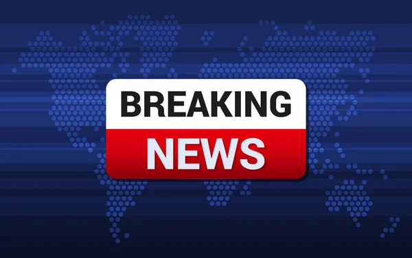 Pozadí obrazovky TV Breaking News. Vektor — Stockový vektor