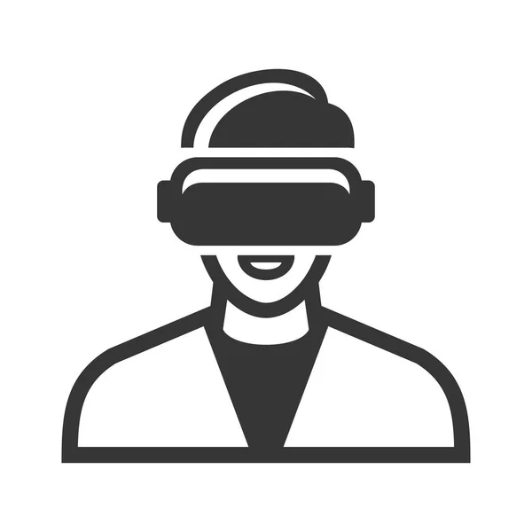 Icona auricolare realtà virtuale. Vettore — Vettoriale Stock