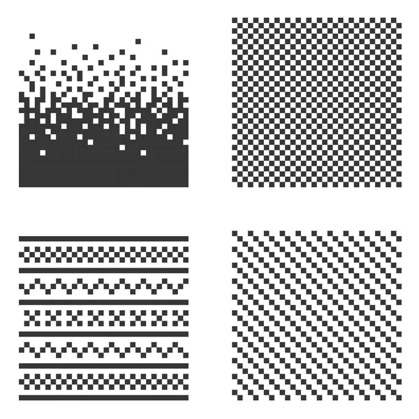 Pixel Pattern Set. Vector — Stock Vector