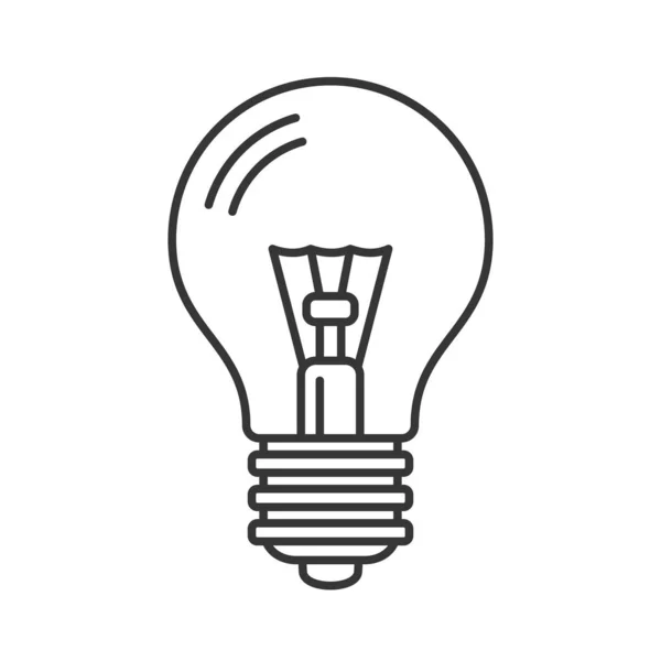 Icona della lampadina elettrica. Vettore stile linea — Vettoriale Stock