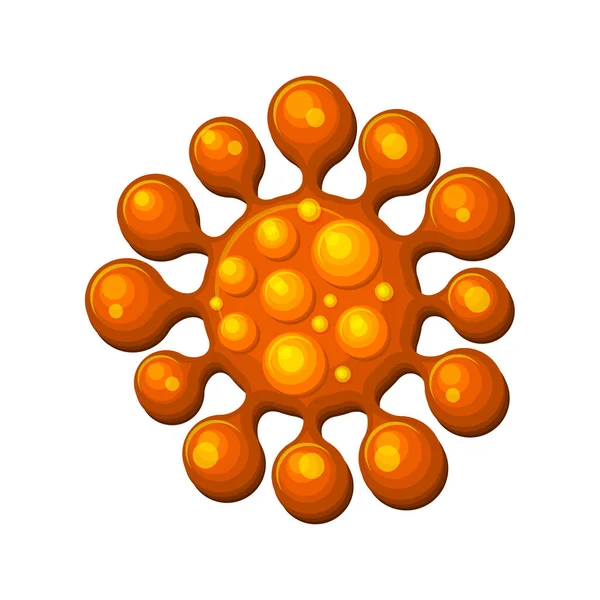 Icono del virus rojo sobre fondo blanco. Vector — Vector de stock