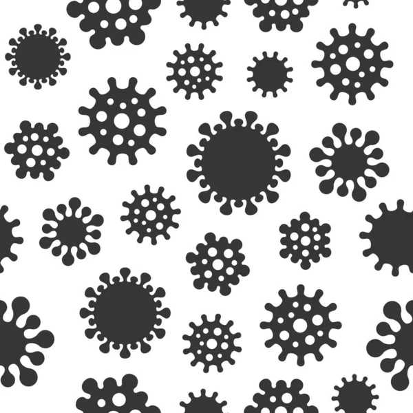 Coronavirus Seamless Pattern sur fond blanc. Vecteur — Image vectorielle