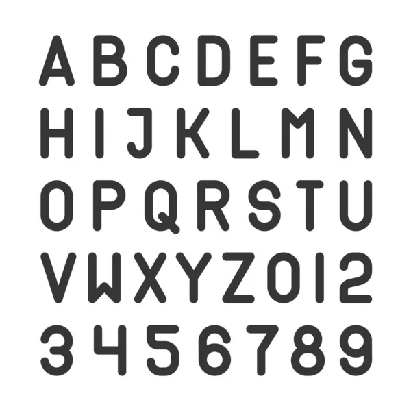 Geometric Simple Alphabet Font. ABC Line Stylr Design. Vector — Stock Vector