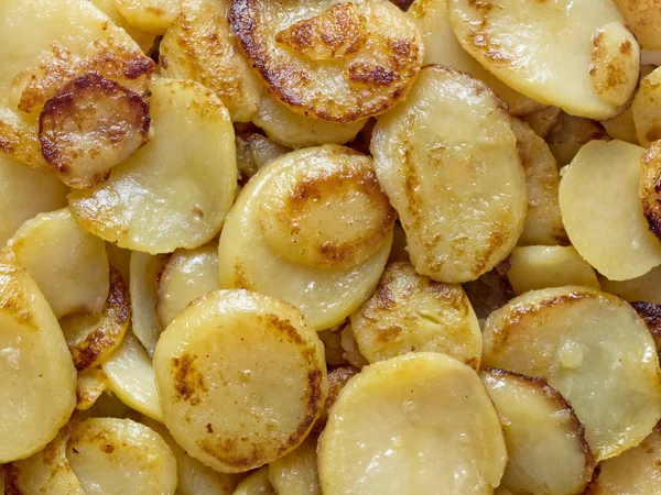 Rustic german bratkartofflen fried potatoes — Stock Photo, Image