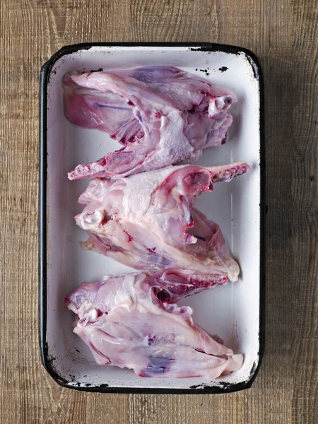 Rustik kyckling ben kadaver soppa ingrediens — Stockfoto