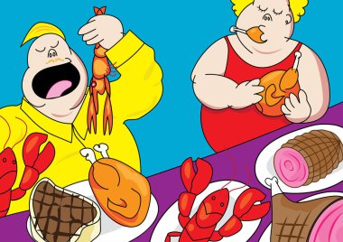 komik açık büfe parti domuz dışarı çizgi film