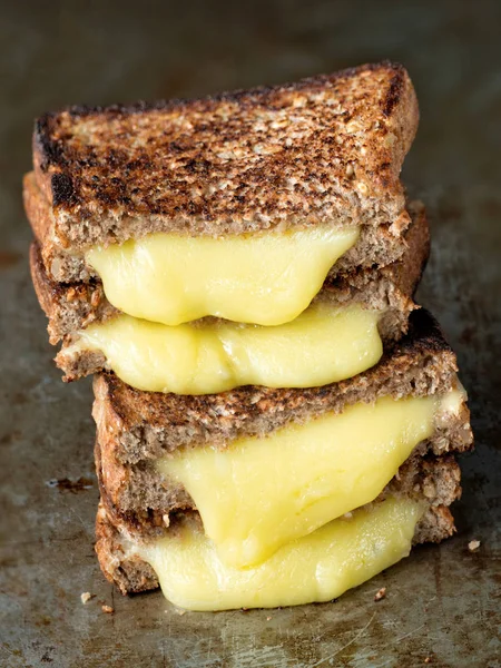 Rustic american grilled cheese sandwich — Stock Photo, Image