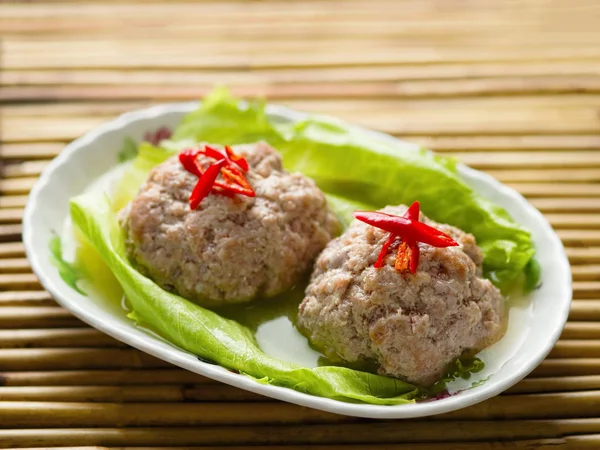 Chinese steamed lion head pork meat ball — Stock Photo, Image