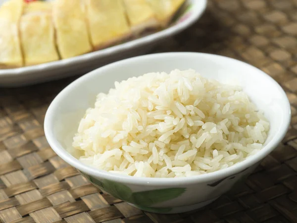 Arroz de frango hainan aromatizado fragrante — Fotografia de Stock