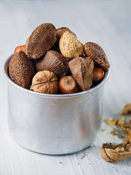 Verschiedene gemischte Nüsse Snack — Stockfoto