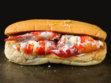 rustik amerikan ıstakoz rulo sandviç