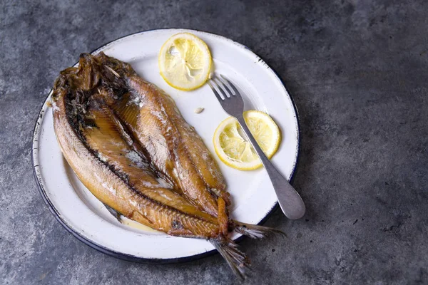 Primo Piano Rustico Affumicato Inglese Kippers — Foto Stock