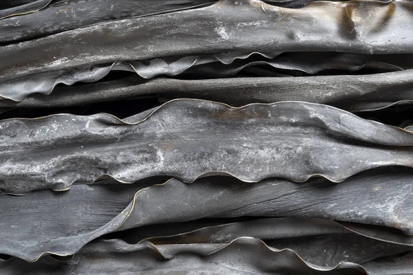 Giapponese essiccato kelp kombu cibo sfondo — Foto Stock