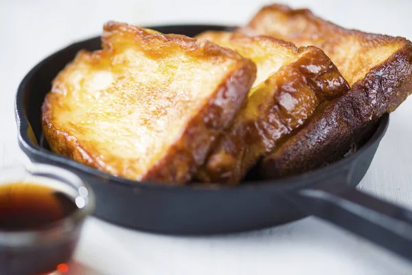 Zblízka Rustikální Francouzský Toast Snídaně Pohodlí Potravin — Stock fotografie