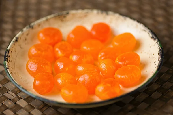 Close Rustic Chinese Salted Egg Yolks — Stock Photo, Image