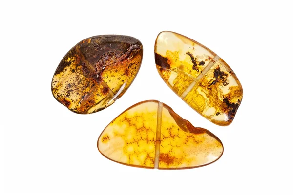 Yellow amber stone. — Stock Photo, Image