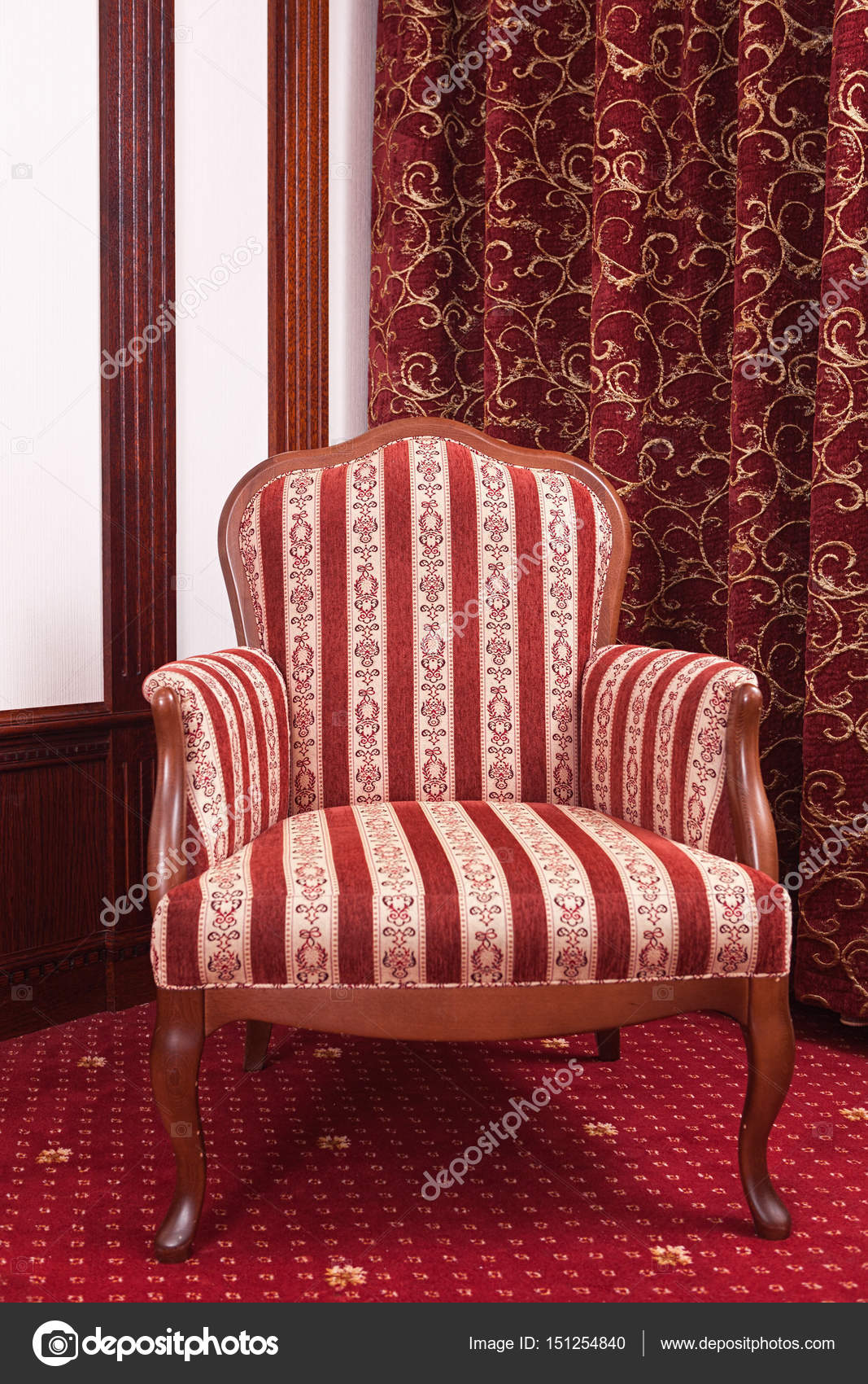 Antike Sessel Im Retro Style Interior Hintergrund