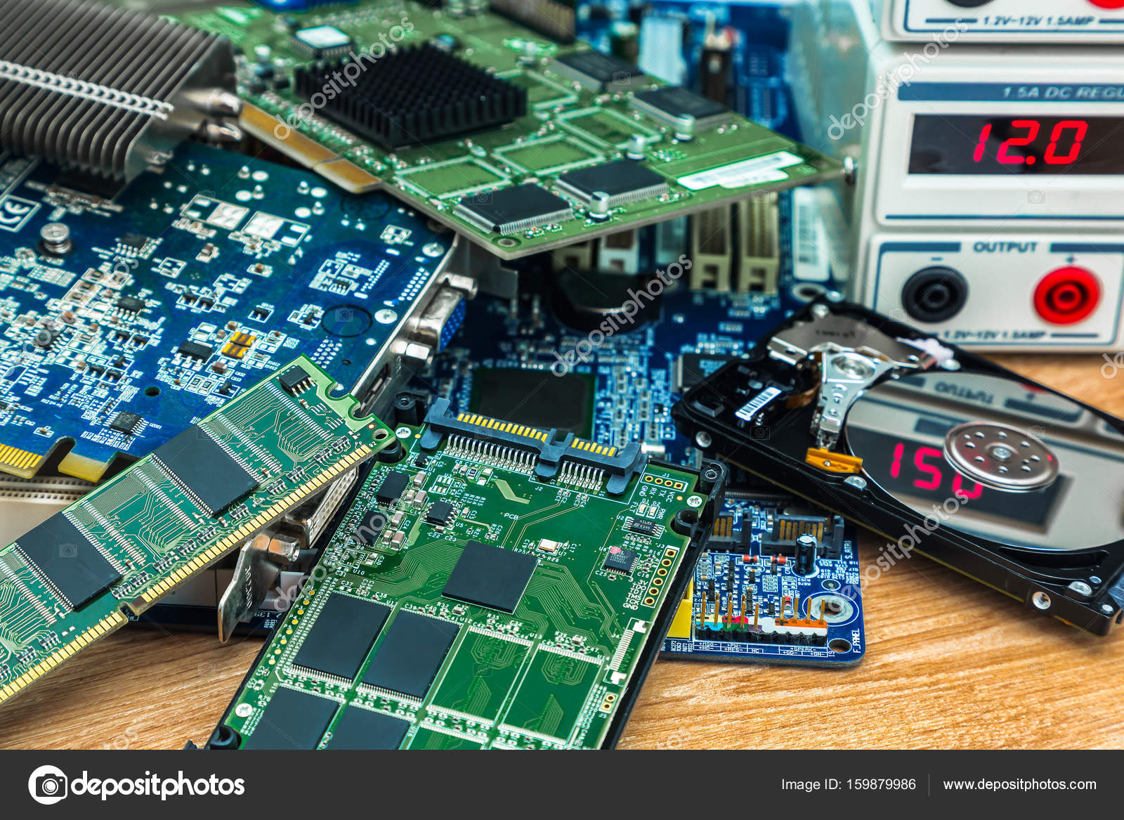 Electronic Boards With Ssd And Hdd Stock Photo C Ludinko 159879986