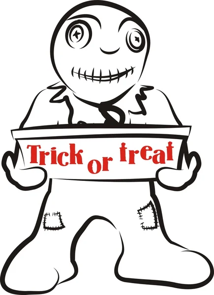 Trick eller behandla - halloween gåva — Stock vektor