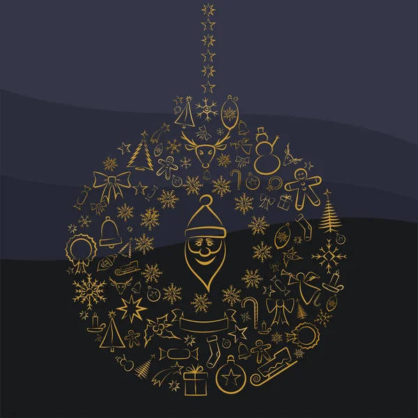 Vánoční pozadí - vánoční koule — Stockový vektor