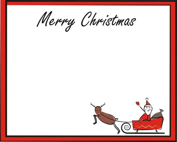 Cadre de Noël, carte, bannière - joyeux Noël — Image vectorielle