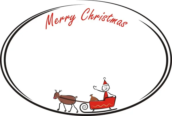 Moldura de Natal, cartão, banner - Feliz Natal — Vetor de Stock