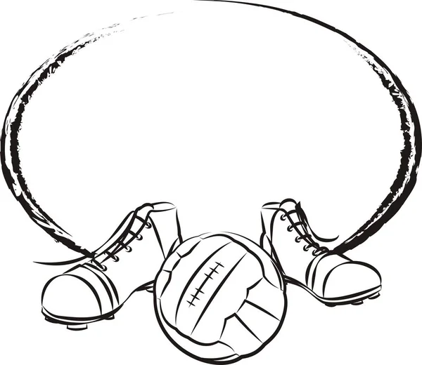 Cadre ou bannière de football ou de football — Image vectorielle