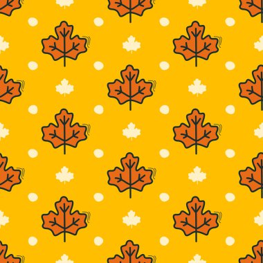 vektör seamless modeli ile akçaağaç yaprakları