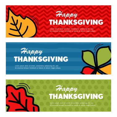 Mutlu Şükran günü. Üç afiş