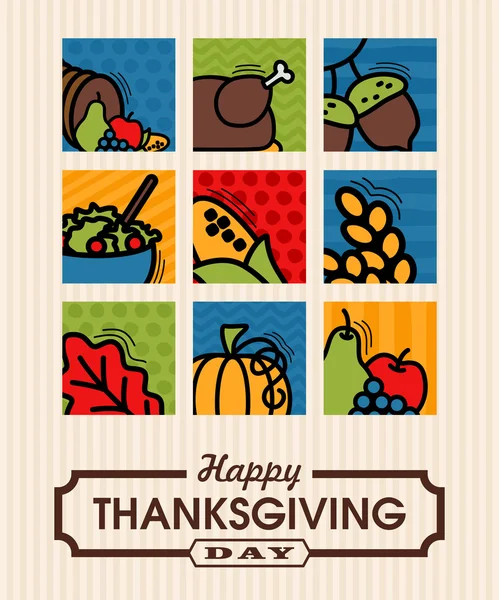 Thanksgiving wenskaart — Stockvector