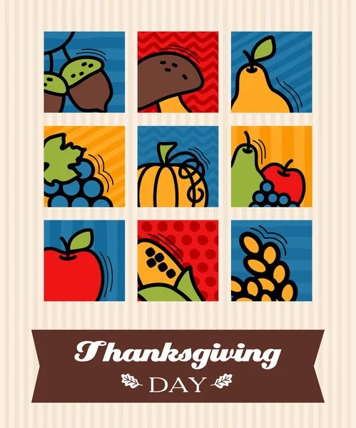 Thanksgiving wenskaart — Stockvector