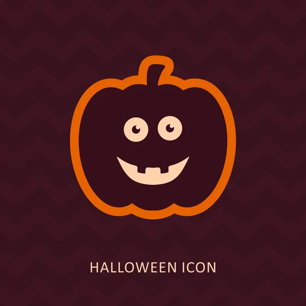 Halloween pumpkins vector silhouette icon — Stock Vector