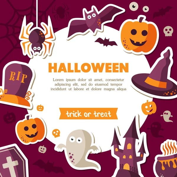 Cartaz do vetor Halloween —  Vetores de Stock