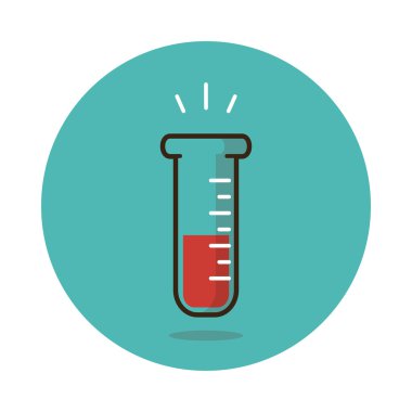 Laboratuvar düz simgesi. Tıp vektör