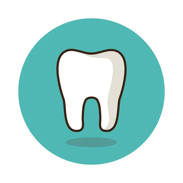 Icono plano de dientes. Vector médico — Archivo Imágenes Vectoriales