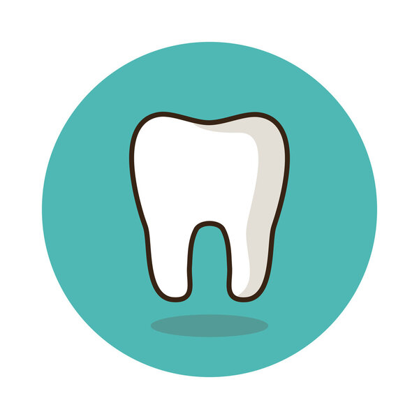 Tooth flat icon. Medical vector