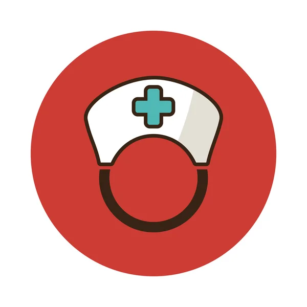 Ícone plano da enfermeira. Vetor médico —  Vetores de Stock