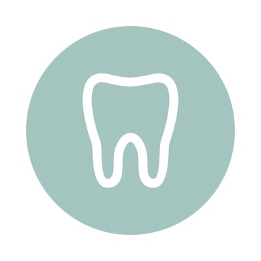 Diş düz simgesi. Tıp vektör