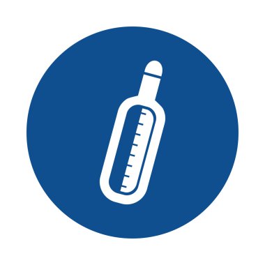 Tıbbi termometre düz vektör simgesi