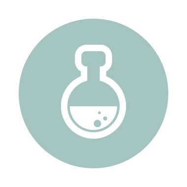 Şişesi düz simgesi. Tıp vektör