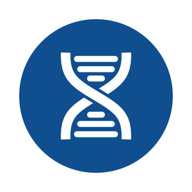 DNA düz simgesi. Tıp vektör