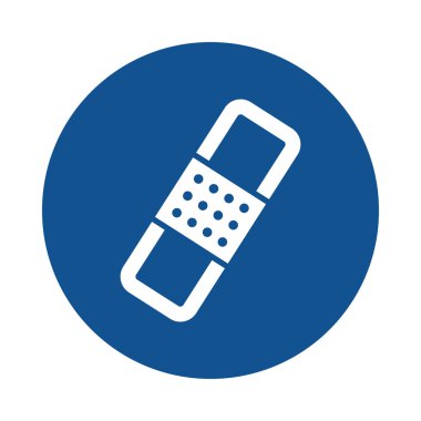 Grup yardım düz simgesi. İşareti alçı. Bandaj sembolü