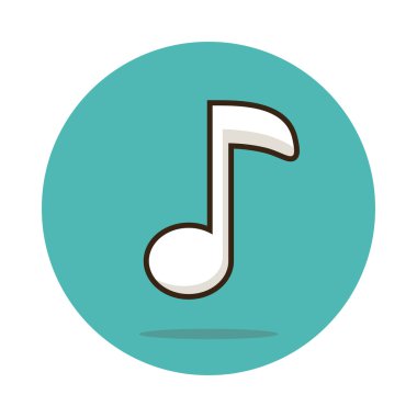 Müzik Notası Simge Vektörü