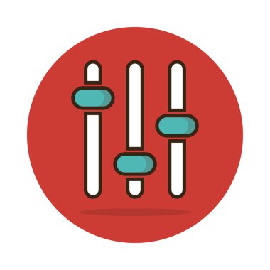 Equalizer'ı simgesi. müzik ses dalgası sembolü