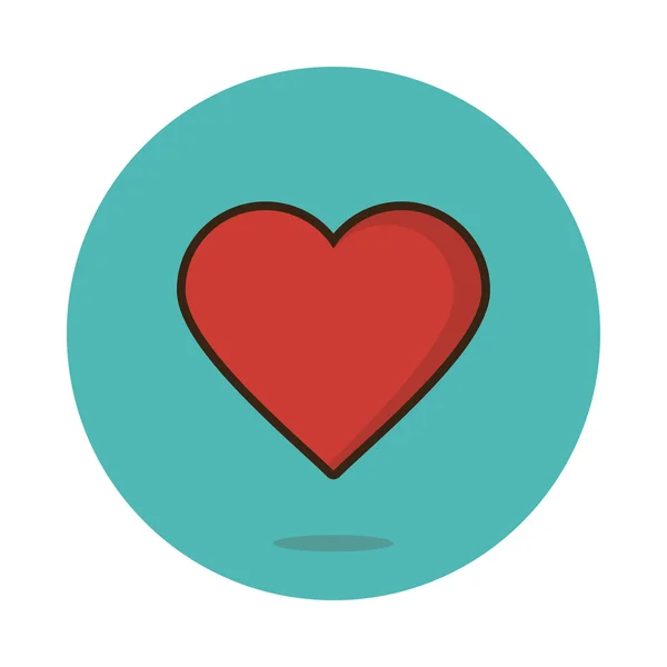 Vektorové ikony ploché srdce — Stockový vektor