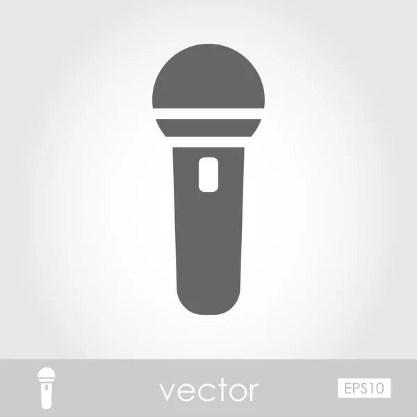 Icono de micrófono vector. Signo musical — Vector de stock