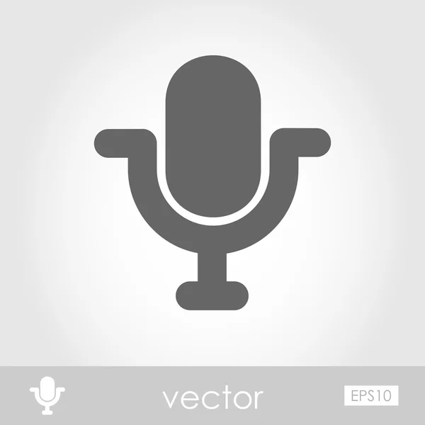 Microphone icon vector. Musical sign — Stock Vector